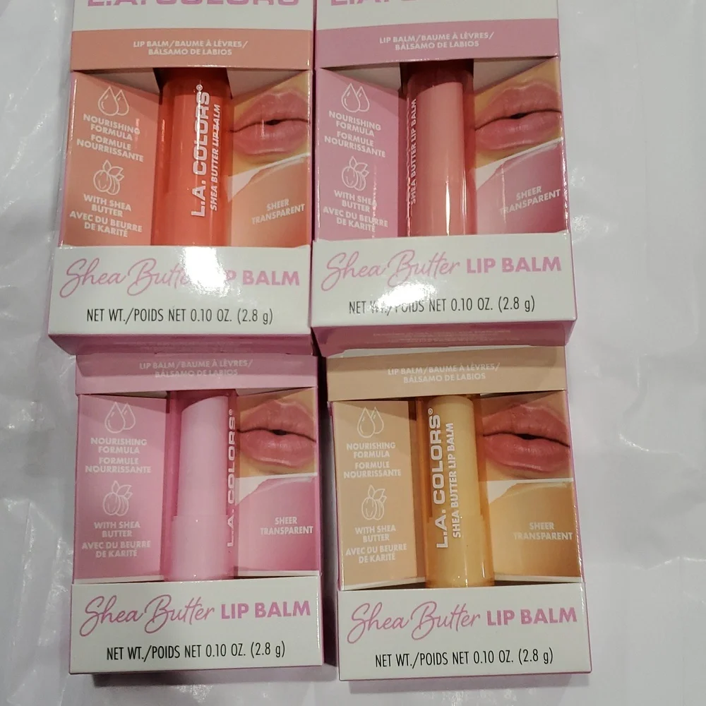 2pack shea butter enriched sheer transparent lip balms new‎